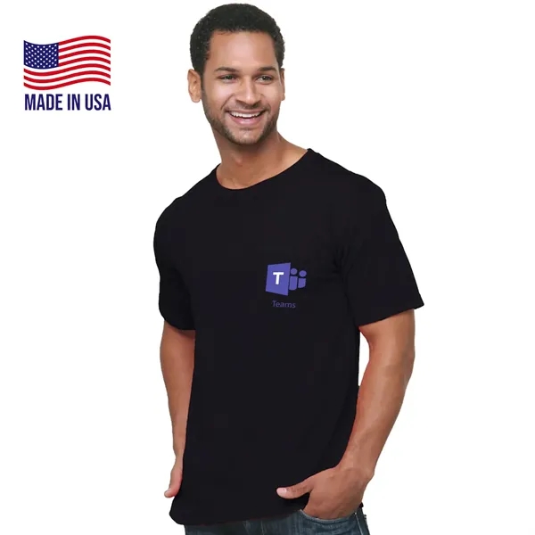 USA-Made Midweight Pocket Crew Tee Shirt - USA-Made Midweight Pocket Crew Tee Shirt - Image 0 of 7