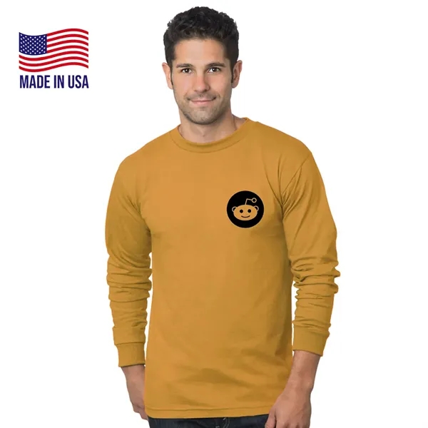 USA-Made Heavyweight Unisex Long Sleeve Crew Tee - USA-Made Heavyweight Unisex Long Sleeve Crew Tee - Image 0 of 13