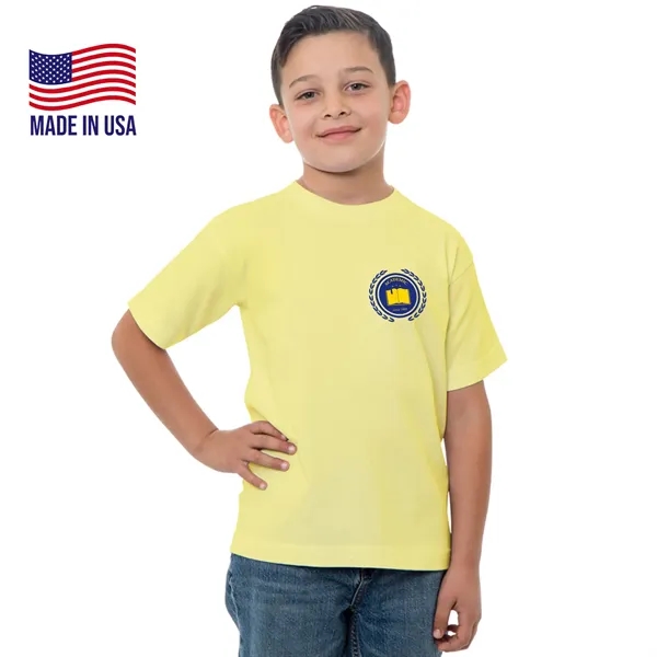 100% Cotton USA-Made Youth Crew Tee - 100% Cotton USA-Made Youth Crew Tee - Image 0 of 20