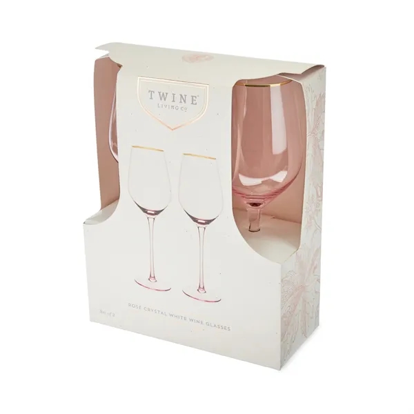Twine Living® Rose Crystal White Wine Glass - Twine Living® Rose Crystal White Wine Glass - Image 2 of 7