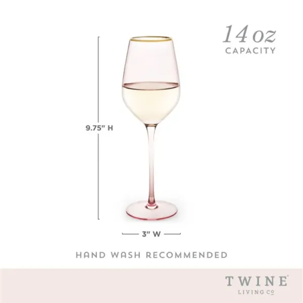 Twine Living® Rose Crystal White Wine Glass - Twine Living® Rose Crystal White Wine Glass - Image 4 of 7