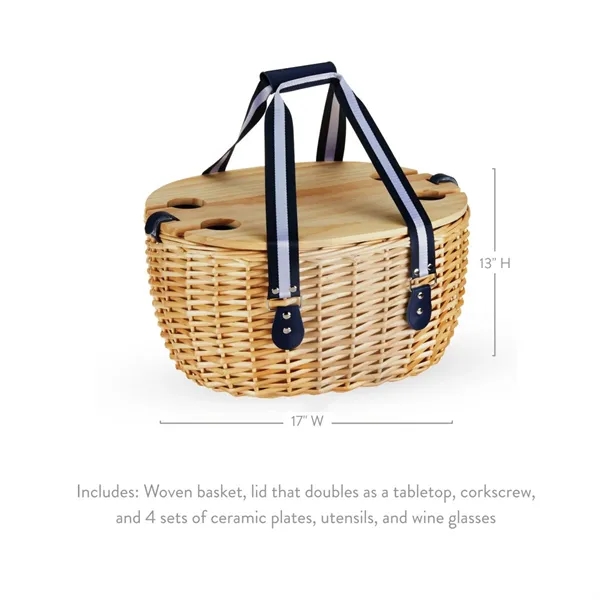 Twine Living® Central Park Willow Picnic Basket Set for Four - Twine Living® Central Park Willow Picnic Basket Set for Four - Image 1 of 6