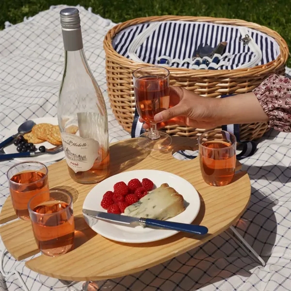 Twine Living® Central Park Willow Picnic Basket Set for Four - Twine Living® Central Park Willow Picnic Basket Set for Four - Image 2 of 6