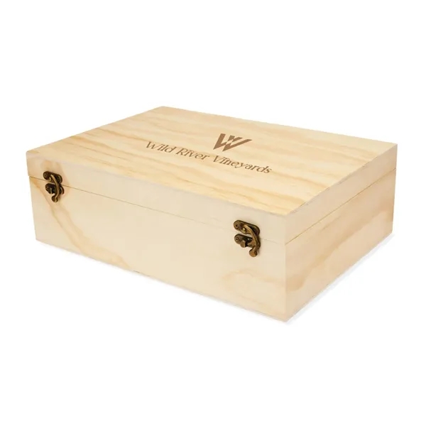 Twine Living® Wood Wine Box and Stemless Glass Set - Twine Living® Wood Wine Box and Stemless Glass Set - Image 2 of 7