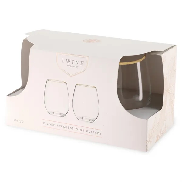 Twine Living® Gilded Stemless Wine Glass - Twine Living® Gilded Stemless Wine Glass - Image 1 of 5