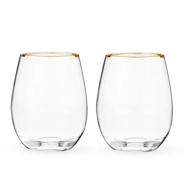 Twine Living® Gilded Stemless Wine Glass - Twine Living® Gilded Stemless Wine Glass - Image 3 of 5