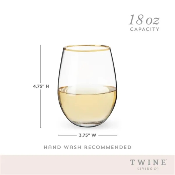 Twine Living® Gilded Stemless Wine Glass - Twine Living® Gilded Stemless Wine Glass - Image 5 of 5