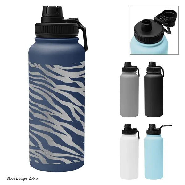 32 Oz. Full Laser Austin Recycled Stainless Steel Bottle - 32 Oz. Full Laser Austin Recycled Stainless Steel Bottle - Image 0 of 10