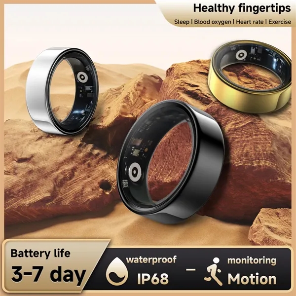 Smart Fitness Ring Health Monitor Heart Rate Sleep Tracking - Smart Fitness Ring Health Monitor Heart Rate Sleep Tracking - Image 2 of 8
