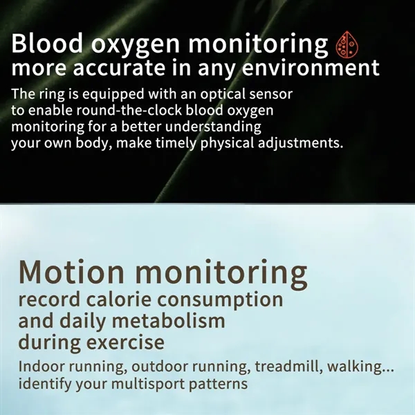 Smart Fitness Ring Health Monitor Heart Rate Sleep Tracking - Smart Fitness Ring Health Monitor Heart Rate Sleep Tracking - Image 5 of 8