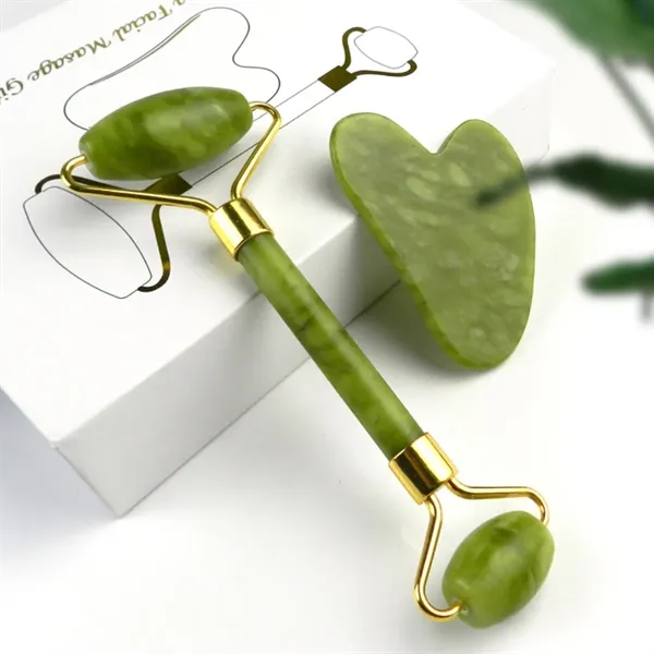 Jade Roller Facial Gua Sha Tool Set Scraping Massage Kit - Jade Roller Facial Gua Sha Tool Set Scraping Massage Kit - Image 3 of 12
