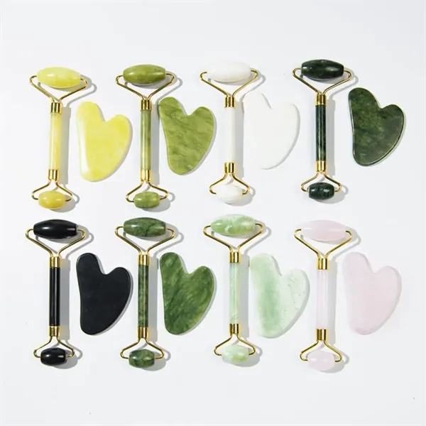 Jade Roller Facial Gua Sha Tool Set Scraping Massage Kit - Jade Roller Facial Gua Sha Tool Set Scraping Massage Kit - Image 6 of 12