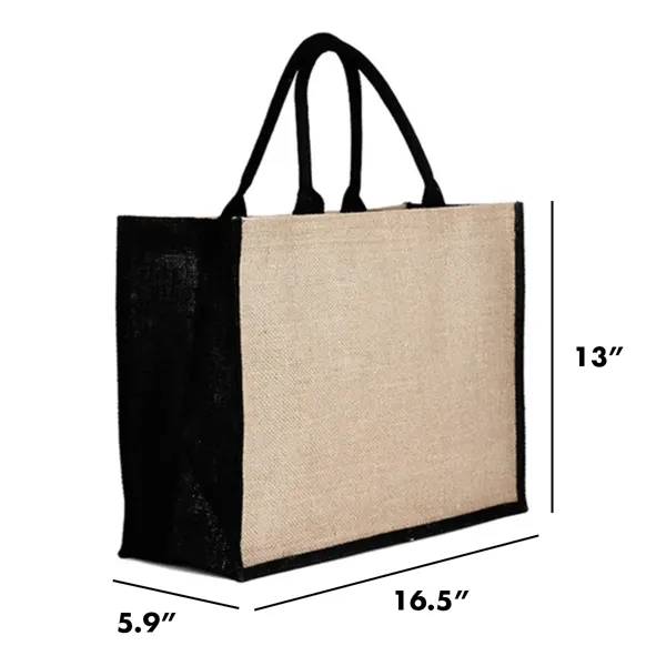Reusable Jute Grocery Tote Bag Eco Friendly Burlap Beach - Reusable Jute Grocery Tote Bag Eco Friendly Burlap Beach - Image 1 of 7