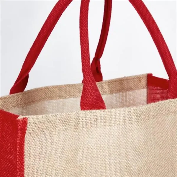 Reusable Jute Grocery Tote Bag Eco Friendly Burlap Beach - Reusable Jute Grocery Tote Bag Eco Friendly Burlap Beach - Image 2 of 7