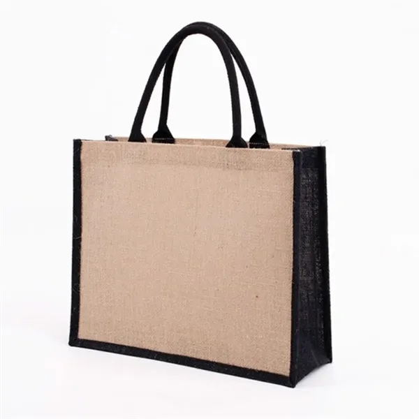Reusable Jute Grocery Tote Bag Eco Friendly Burlap Beach - Reusable Jute Grocery Tote Bag Eco Friendly Burlap Beach - Image 4 of 7