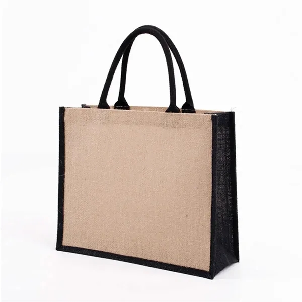 Reusable Jute Grocery Tote Bag Eco Friendly Burlap Beach - Reusable Jute Grocery Tote Bag Eco Friendly Burlap Beach - Image 6 of 7
