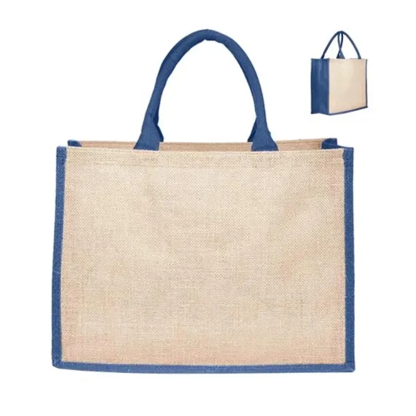 Reusable Jute Grocery Tote Bag Eco Friendly Burlap Beach - Reusable Jute Grocery Tote Bag Eco Friendly Burlap Beach - Image 7 of 7