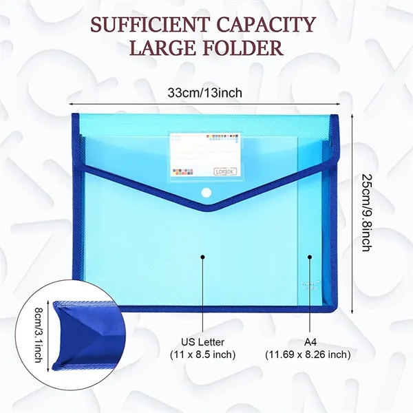 Translucent File Envelope with Snap Closure & Label Slot - Translucent File Envelope with Snap Closure & Label Slot - Image 2 of 2