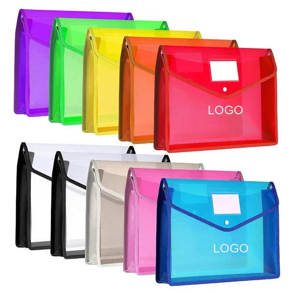 Translucent File Envelope with Snap Closure & Label Slot - Translucent File Envelope with Snap Closure & Label Slot - Image 0 of 2