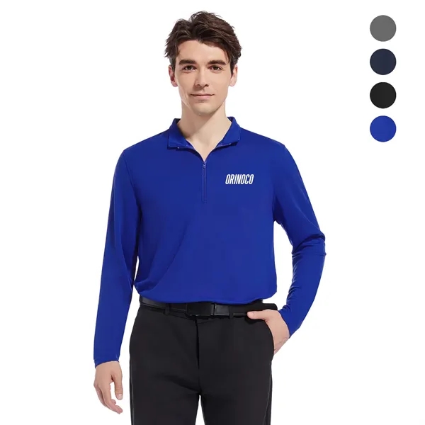 Men's UV Micro Mesh Quarter Zip Pullover - Men's UV Micro Mesh Quarter Zip Pullover - Image 0 of 5
