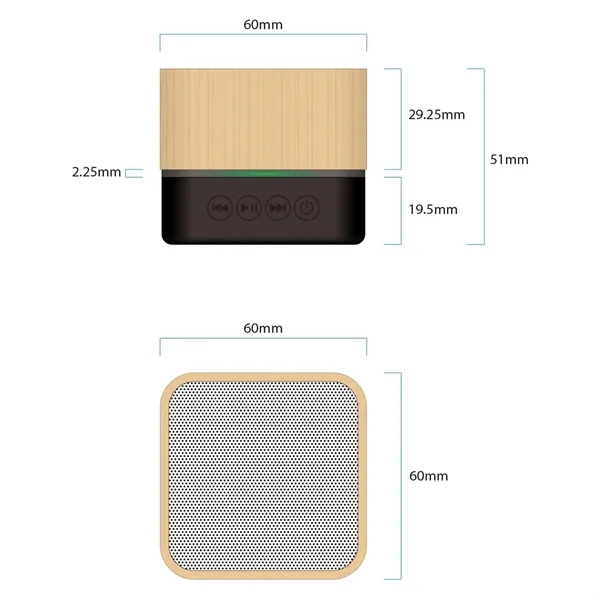 Eco-Friendly Bamboo Wireless Bluetooth Speaker Rechargeable - Eco-Friendly Bamboo Wireless Bluetooth Speaker Rechargeable - Image 1 of 8