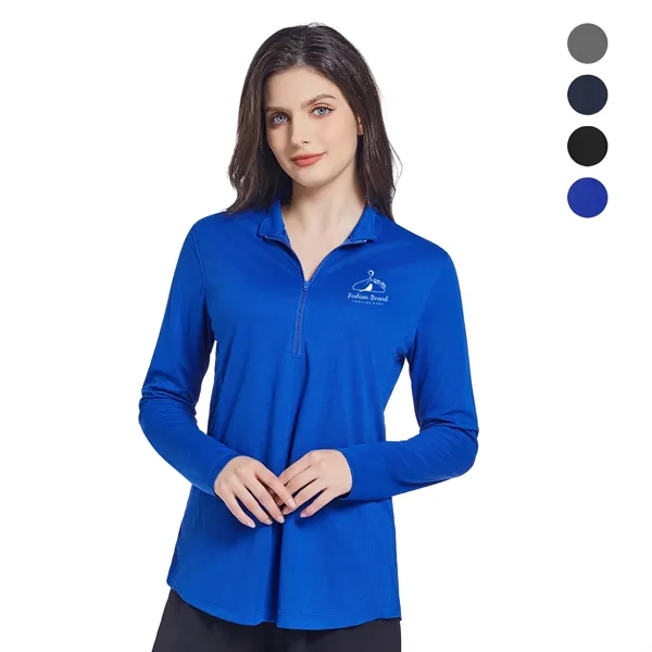 Ladies UV Micro Mesh Quarter Zip Pullover - Ladies UV Micro Mesh Quarter Zip Pullover - Image 0 of 5