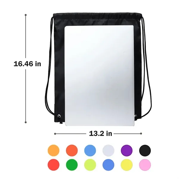Waterproof Drawstring Backpack Cinch Bag Lightweight Gym - Waterproof Drawstring Backpack Cinch Bag Lightweight Gym - Image 1 of 5