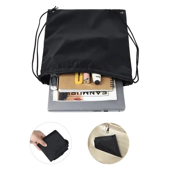 Waterproof Drawstring Backpack Cinch Bag Lightweight Gym - Waterproof Drawstring Backpack Cinch Bag Lightweight Gym - Image 2 of 5