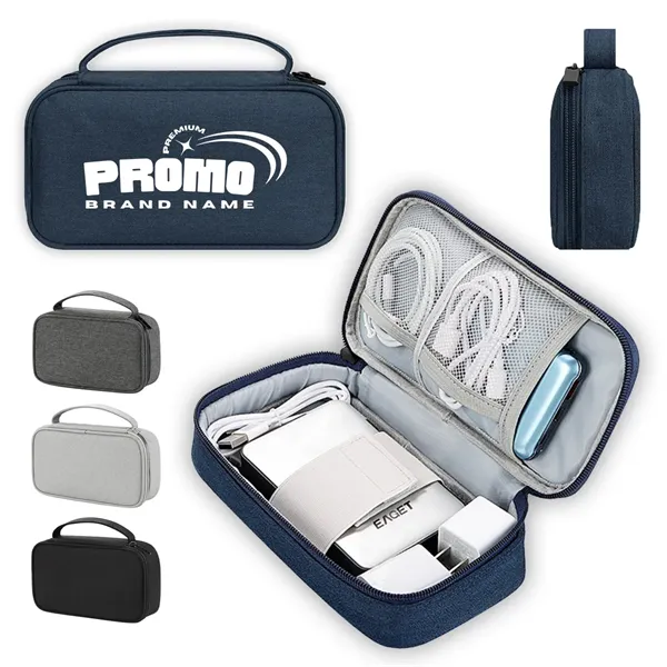 Portable Travel Electronics Organizer Case Cable Tech Pouch - Portable Travel Electronics Organizer Case Cable Tech Pouch - Image 0 of 6