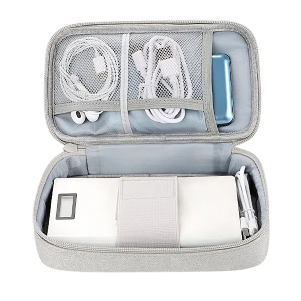 Portable Travel Electronics Organizer Case Cable Tech Pouch - Portable Travel Electronics Organizer Case Cable Tech Pouch - Image 5 of 6