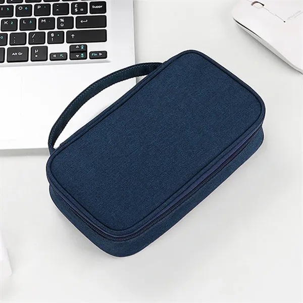 Portable Travel Electronics Organizer Case Cable Tech Pouch - Portable Travel Electronics Organizer Case Cable Tech Pouch - Image 6 of 6