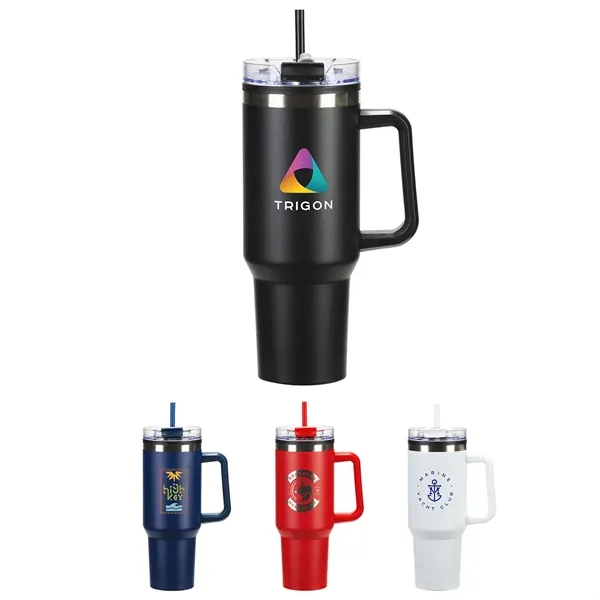 Ohana 40 oz Stainless Steel/Polypropylene Mug with Color-Mat - Ohana 40 oz Stainless Steel/Polypropylene Mug with Color-Mat - Image 0 of 4