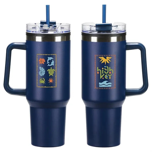 Ohana 40 oz Stainless Steel/Polypropylene Mug with Color-Mat - Ohana 40 oz Stainless Steel/Polypropylene Mug with Color-Mat - Image 2 of 4