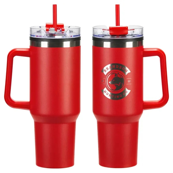 Ohana 40 oz Stainless Steel/Polypropylene Mug with Color-Mat - Ohana 40 oz Stainless Steel/Polypropylene Mug with Color-Mat - Image 3 of 4
