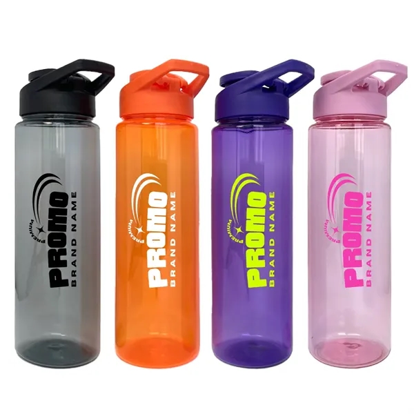 24 oz. Sports Plastic Water Bottle with Flip Lid BPA-Free - 24 oz. Sports Plastic Water Bottle with Flip Lid BPA-Free - Image 0 of 5
