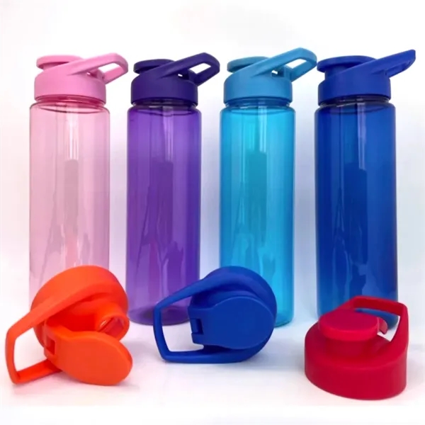 24 oz. Sports Plastic Water Bottle with Flip Lid BPA-Free - 24 oz. Sports Plastic Water Bottle with Flip Lid BPA-Free - Image 4 of 5