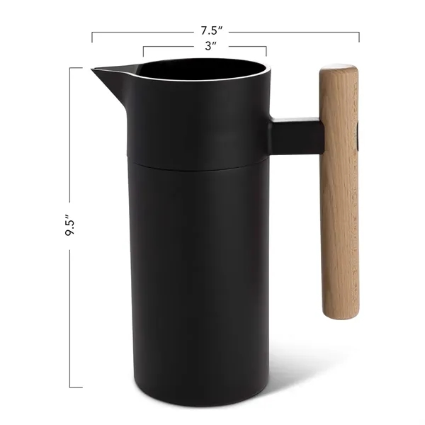40 oz. Insulated Thermal Coffee Carafe with Wood Handle 1.2L - 40 oz. Insulated Thermal Coffee Carafe with Wood Handle 1.2L - Image 1 of 7