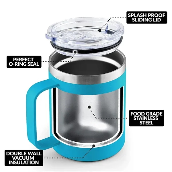 12 oz. Insulated Stainless Steel Coffee Mug Double Wall - 12 oz. Insulated Stainless Steel Coffee Mug Double Wall - Image 2 of 5