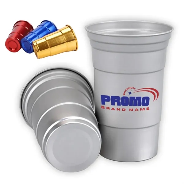 16 oz. Stadium Aluminum Reusable Cups Custom Beer Mug - 16 oz. Stadium Aluminum Reusable Cups Custom Beer Mug - Image 0 of 9