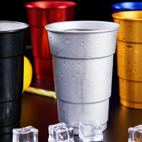 16 oz. Stadium Aluminum Reusable Cups Custom Beer Mug - 16 oz. Stadium Aluminum Reusable Cups Custom Beer Mug - Image 2 of 9