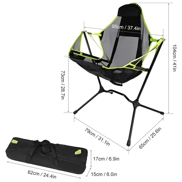 Portable Folding Hammock Camping Chair Beach Moon Lounger - Portable Folding Hammock Camping Chair Beach Moon Lounger - Image 1 of 8