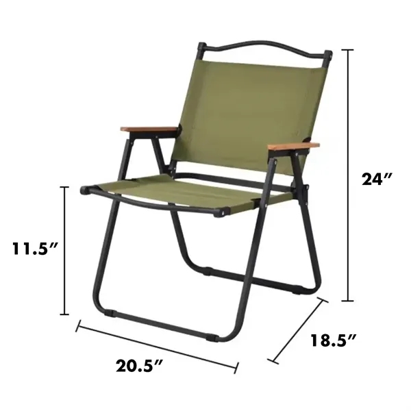 Folding Outdoor Camping Chair with Armrests Portable Picnic - Folding Outdoor Camping Chair with Armrests Portable Picnic - Image 1 of 7