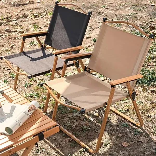 Folding Outdoor Camping Chair with Armrests Portable Picnic - Folding Outdoor Camping Chair with Armrests Portable Picnic - Image 4 of 7
