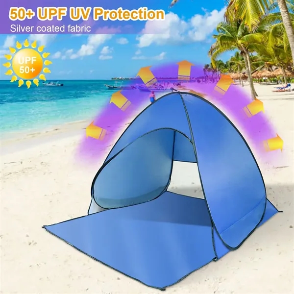 Pop-Up Beach Tent UV Protection Waterproof Portable Shade - Pop-Up Beach Tent UV Protection Waterproof Portable Shade - Image 3 of 8