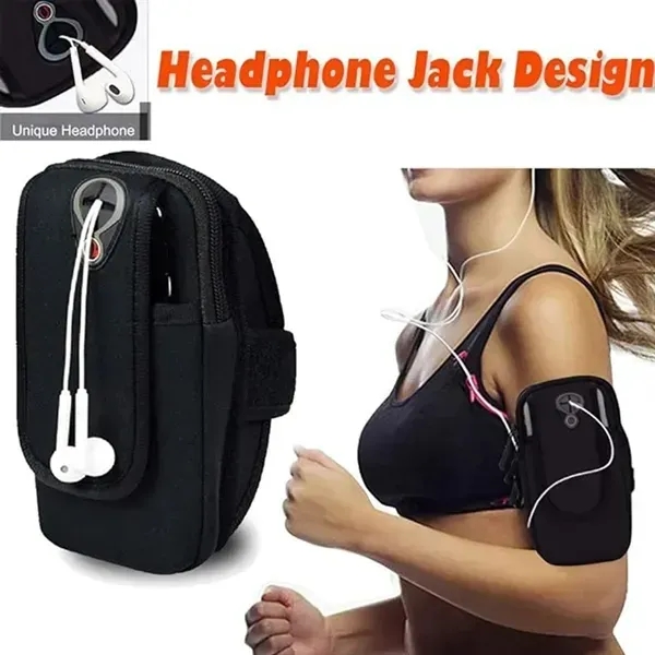 Running Armband Phone Holder Waterproof Workout Pouch Sleeve - Running Armband Phone Holder Waterproof Workout Pouch Sleeve - Image 3 of 4