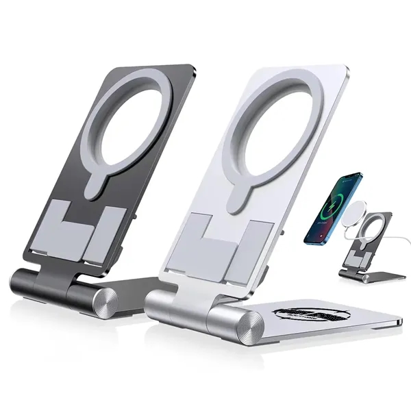 Foldable MagSafe Phone Holder Charger Stand Adjustable Angle - Foldable MagSafe Phone Holder Charger Stand Adjustable Angle - Image 0 of 4