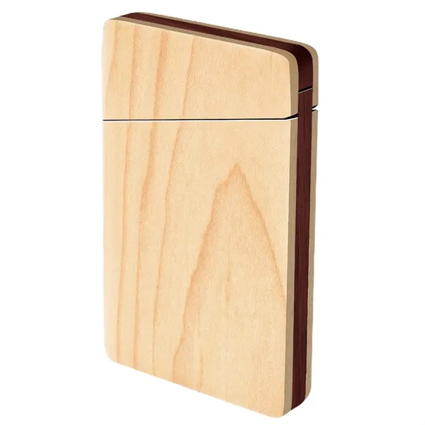Portable Slim Wooden Business Wood Card Holder Case - Portable Slim Wooden Business Wood Card Holder Case - Image 5 of 5