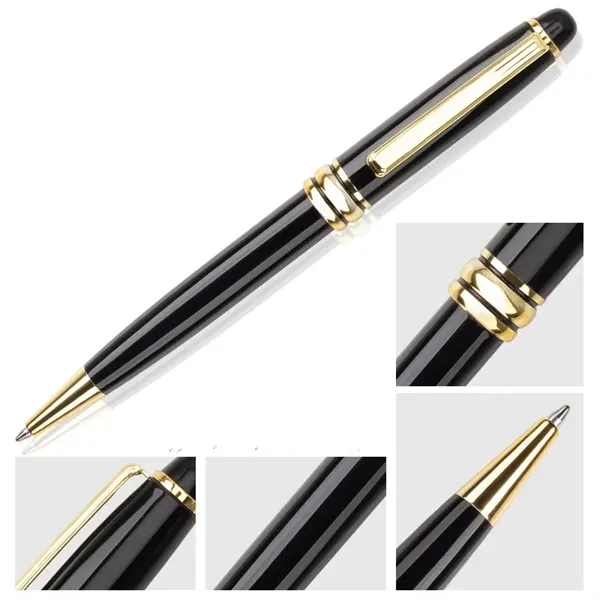 Black Executives Metal Rotating Ballpoint Pen - Black Executives Metal Rotating Ballpoint Pen - Image 1 of 4