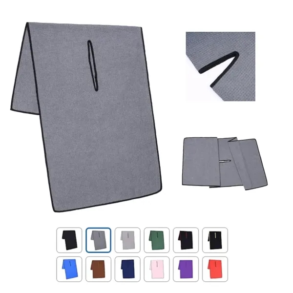 17"x40" Tour Microfiber Golf Towel with Hole - 17"x40" Tour Microfiber Golf Towel with Hole - Image 1 of 4