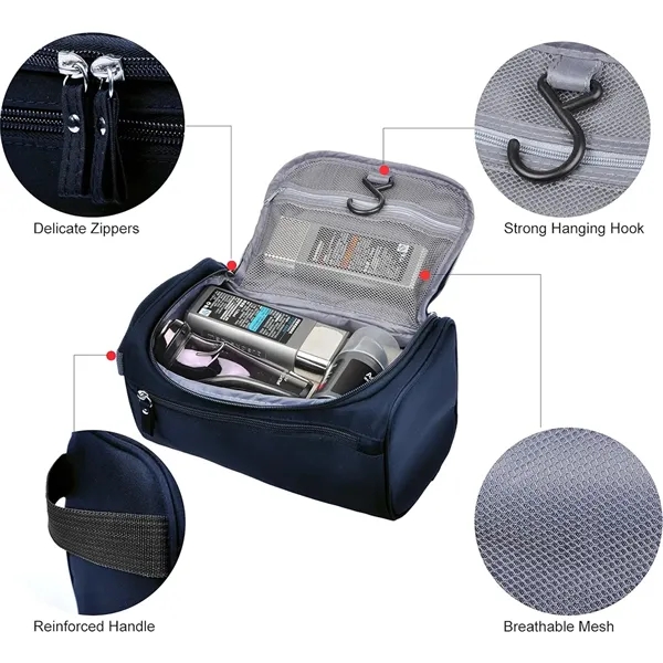 Hanging Travel Toiletry Bag Makeup Organizer - Hanging Travel Toiletry Bag Makeup Organizer - Image 3 of 4